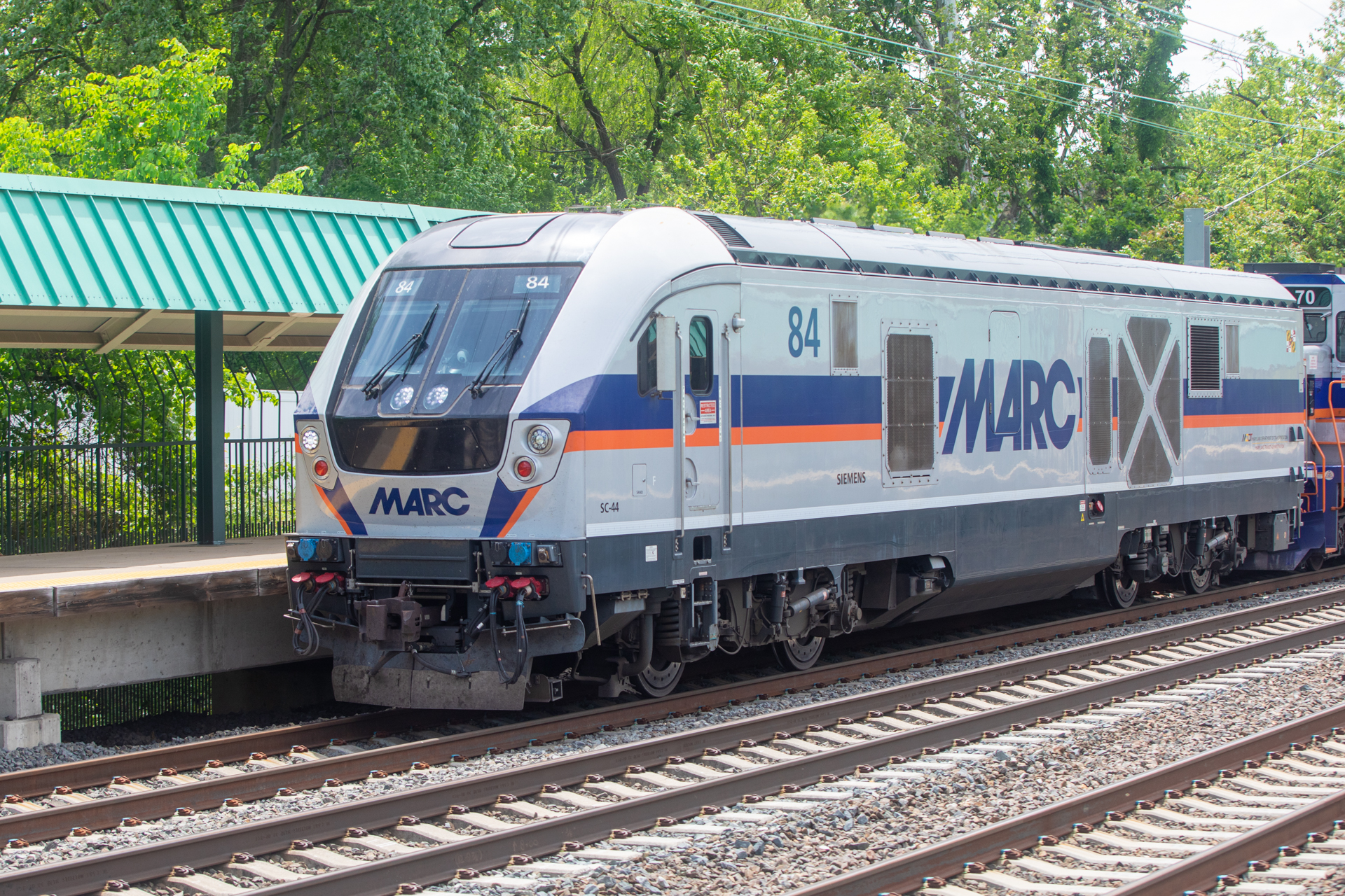MARC Train at station platform